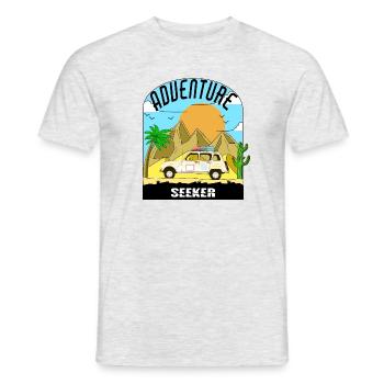 ADVENTURE SEEKER 4L - the adventurer in 4L - Men's T-Shirt - heather grey - Front - AI Model Male 178 dark (178cm)