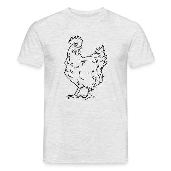 Chicken Funny Olive Graphic Farm Animal Poultry - Men's T-Shirt - heather grey - Front - AI Model Male 178 dark (178cm)