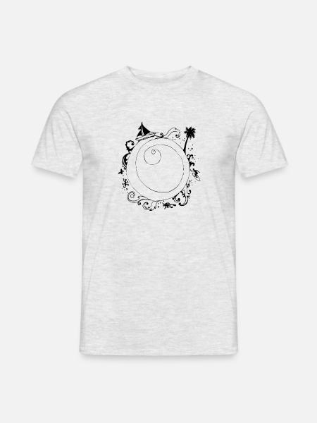 welle - Männer T-Shirt - Grau meliert