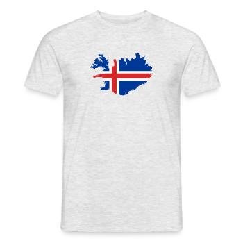 Island - Männer T-Shirt - Grau meliert - Vorne - AI Model Male 178 dark (178cm)