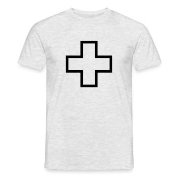 Cross Borader - Männer T-Shirt - Grau meliert - Vorne - AI Model Male 178 dark (178cm)