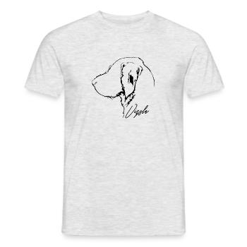 Drahthaar VIZSLA Profil Hund Hunde Wilsigns - Männer T-Shirt - Grau meliert - Vorne - AI Model Male 178 dark (178cm)