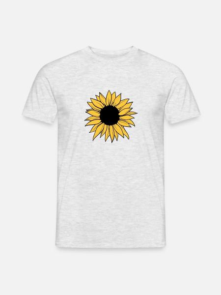 Sonnenblume - Männer T-Shirt - Grau meliert