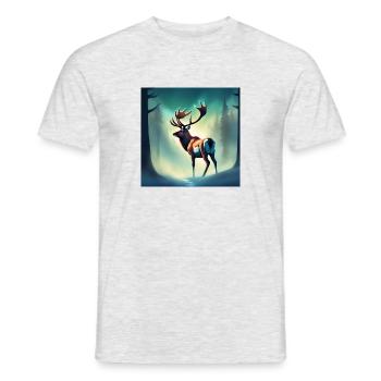 Kanadisches Waldkaribu - Männer T-Shirt - Grau meliert - Vorne - AI Model Male 178 dark (178cm)