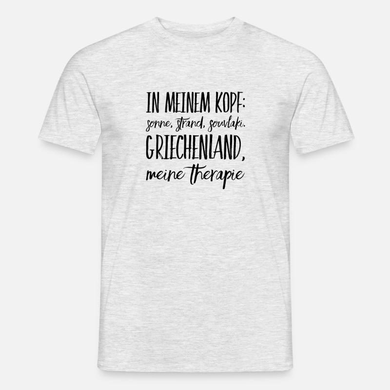 Lustiger Griechischer Spruch Griechenland Geschenk - Männer T-Shirt - Grau meliert