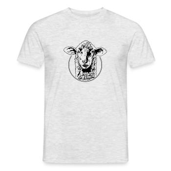 MOUTONS Moutons Schäfer Schafkopf Wilsigns - T-shirt homme - gris chiné - Devant - AI Model Male 178 dark (178cm)