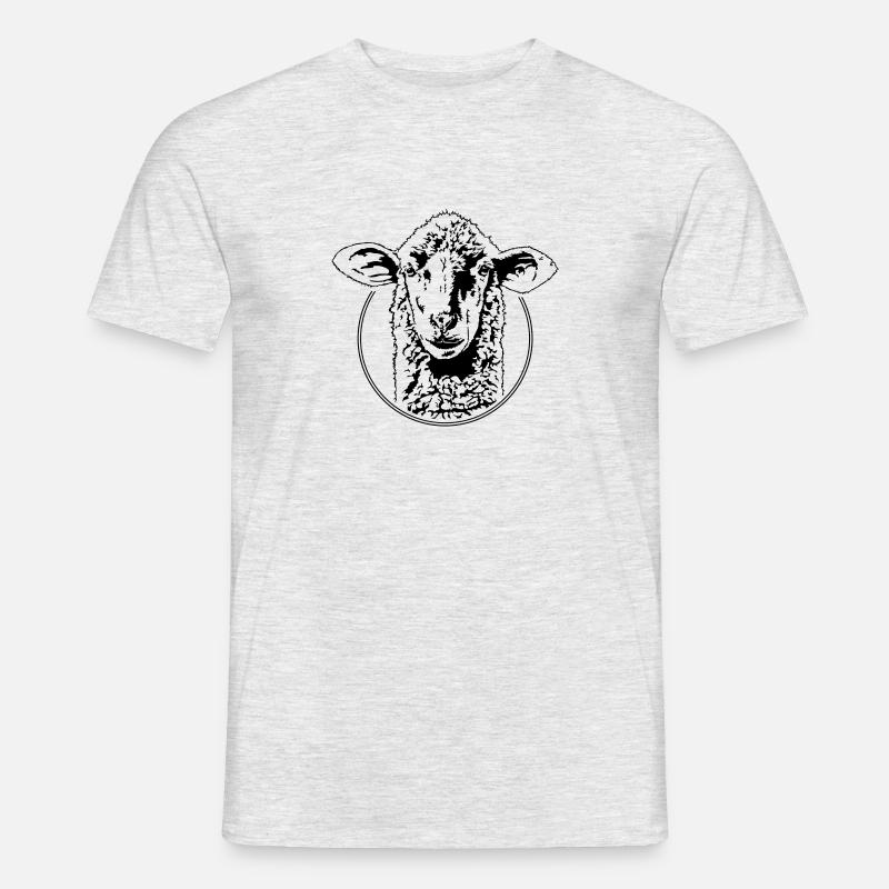 SCHAF Schafe Tiere Schäfer Schafkopf Wilsigns - Männer T-Shirt - Grau meliert
