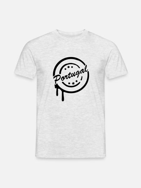 portugal___f1 - Heren T-shirt - grijs gemêleerd