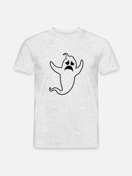 traurig ungluecklich weinen heulen gespenst geist - Männer T-Shirt - Grau meliert