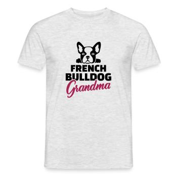 Français Bouledogue - T-shirt homme - gris chiné - Devant - AI Model Male 178 dark (178cm)