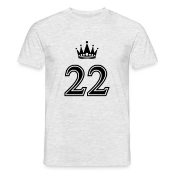 22 crown - Men's T-Shirt - heather grey - Front - AI Model Male 178 dark (178cm)