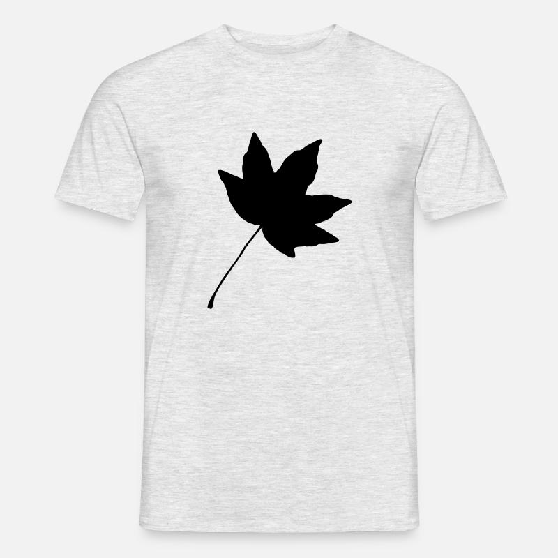 leaf 04 - Männer T-Shirt - Grau meliert