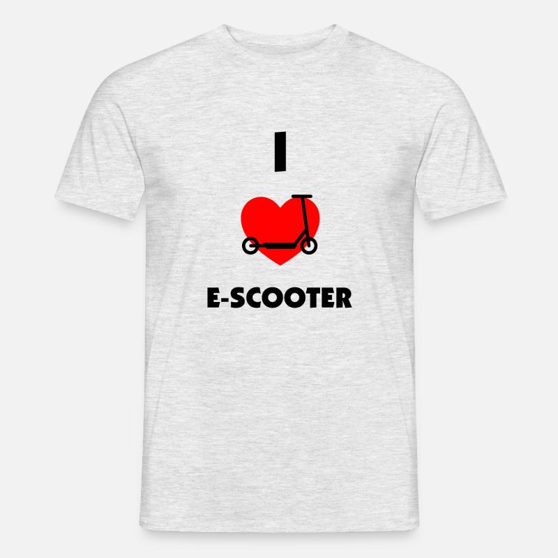 E-Scooter E-Roller Scooter - Männer T-Shirt - Grau meliert