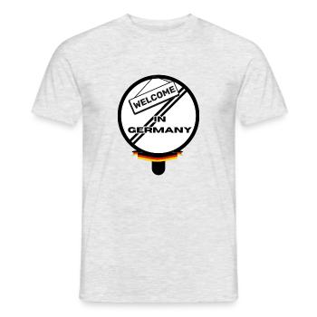 Welcome in Germany - Männer T-Shirt - Grau meliert - Vorne - AI Model Male 178 dark (178cm)