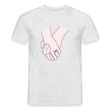 Se tenir la main Journée du mercredi - T-shirt homme - gris chiné - Devant - AI Model Male 178 dark (178cm)