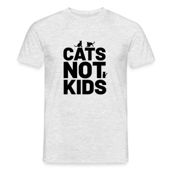 Les chats, pas les enfants, les dictons de chat - T-shirt homme - gris chiné - Devant - AI Model Male 178 dark (178cm)