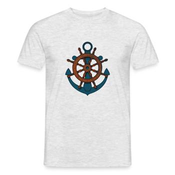 paddle boat sail boat rowing boat sailboat67 - Men's T-Shirt - heather grey - Front - AI Model Male 178 dark (178cm)