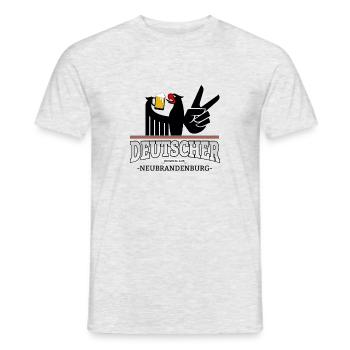 Aus Neubrandenburg Deutschland - Männer T-Shirt - Grau meliert - Vorne - AI Model Male 178 dark (178cm)