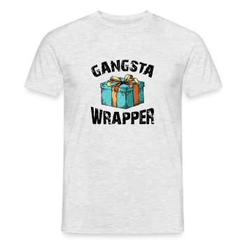 wrapper Gangsta - Noël - Chargeur - T-shirt homme - gris chiné - Devant - AI Model Male 178 dark (178cm)