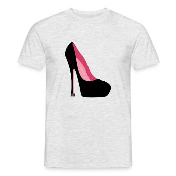 Stiletto High Heels - Men's T-Shirt - heather grey - Front - AI Model Male 178 dark (178cm)