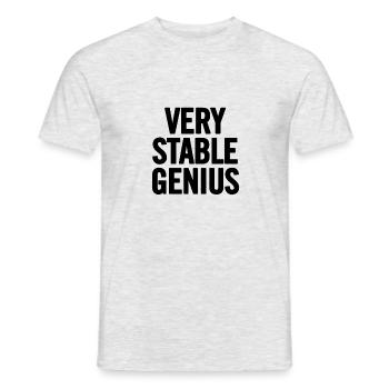 Very Stable Genius Schwarz - Männer T-Shirt - Grau meliert - Vorne - AI Model Male 178 dark (178cm)
