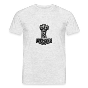 Thor Hammer Mjolnir Mjolnir - Men's T-Shirt - heather grey - Front - AI Model Male 178 dark (178cm)