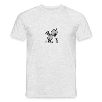 Robo Kotz - Funny robot design gift - Men's T-Shirt - heather grey - Front - AI Model Male 178 dark (178cm)