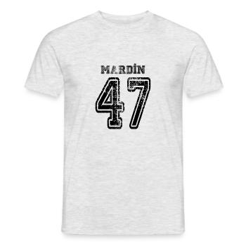 47 Mardin Türkisches Nummernschild als Geschenk - Männer T-Shirt - Grau meliert - Vorne - AI Model Male 178 dark (178cm)