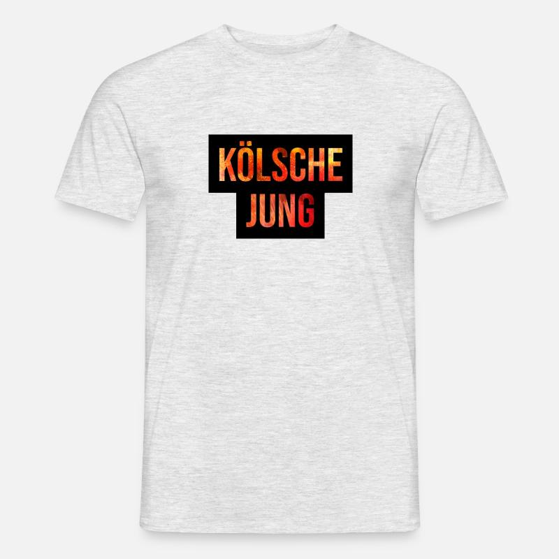 Kölsche Jung - Männer T-Shirt - Grau meliert