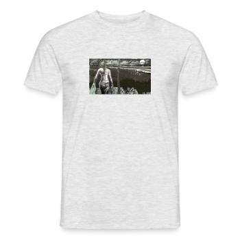 Art-4 Beach - Men's T-Shirt - heather grey - Front - AI Model Male 178 dark (178cm)