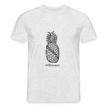 Fibonacci pineapple - Men's T-Shirt - heather grey - Front - AI Model Male 178 dark (178cm)