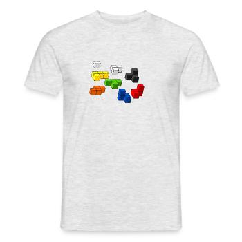 blocs de construction - T-shirt homme - gris chiné - Devant - AI Model Male 178 dark (178cm)