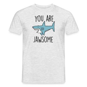 Requin au sort - T-shirt homme - gris chiné - Devant - AI Model Male 178 dark (178cm)