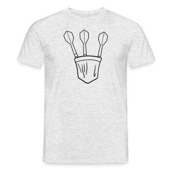 verein dart spielen club sport dartpfeile pfeile t - Männer T-Shirt - Grau meliert - Vorne - AI Model Male 178 dark (178cm)
