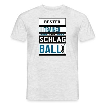 Schlagball Trainer bester Schlagballtrainer - Männer T-Shirt - Grau meliert - Vorne - AI Model Male 178 dark (178cm)
