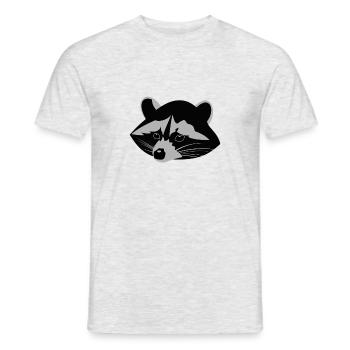 Raccoon, racoon - Men's T-Shirt - heather grey - Front - AI Model Male 178 dark (178cm)