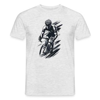 Cyclist, Graphic - Men's T-Shirt - heather grey - Front - AI Model Male 178 dark (178cm)