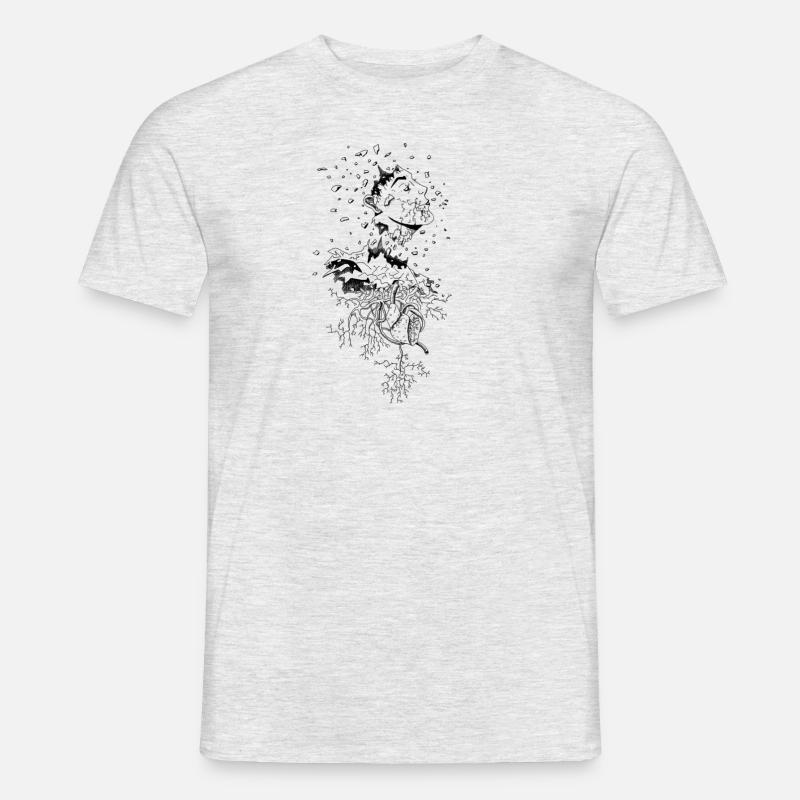 Staub zu Staub - Männer T-Shirt - Grau meliert
