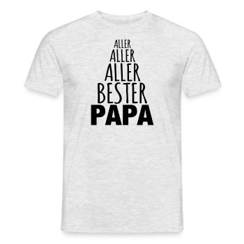 Bester Papa lustig Geschenkidee Vater Geburtstag - Männer T-Shirt - Grau meliert - Vorne - AI Model Male 178 dark (178cm)