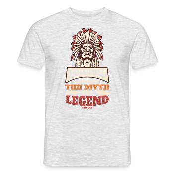 Indian Dad The Man The Myth The Legend - Männer T-Shirt - Grau meliert - Vorne - AI Model Male 178 dark (178cm)