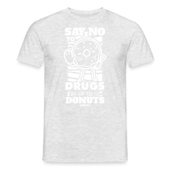 Donut Sweets Donuts Food Baker Gift - Men's T-Shirt - heather grey - Front - AI Model Male 178 dark (178cm)