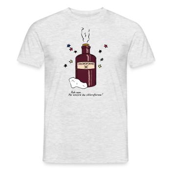Chloroforme - T-shirt homme - gris chiné - Devant - AI Model Male 178 dark (178cm)