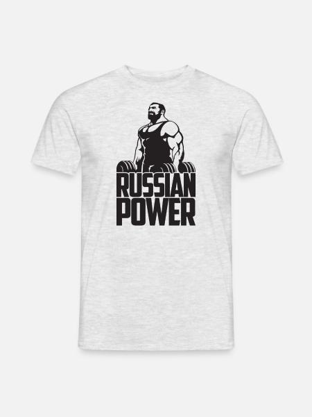 Russian Power Gym Fitness Russia Russian - Men's T-Shirt - heather grey