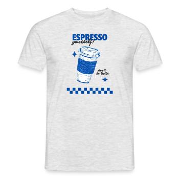 Espresso vous-même - T-shirt homme - gris chiné - Devant - AI Model Male 178 dark (178cm)