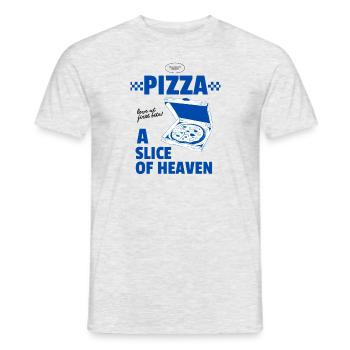 Pizza - A Slice of Heaven - Men's T-Shirt - heather grey - Front - AI Model Male 178 dark (178cm)