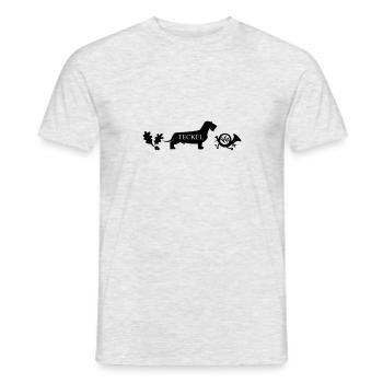 hunting dachshunds - Men's T-Shirt - heather grey - Front - AI Model Male 178 dark (178cm)