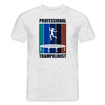 Pull Trampoline professionnel Ironic Saying - T-shirt homme - gris chiné - Devant - AI Model Male 178 dark (178cm)