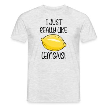 Mag Zitronen, Sommer-Zitrusfrucht-Limonade - Männer T-Shirt - Grau meliert - Vorne - AI Model Male 178 dark (178cm)