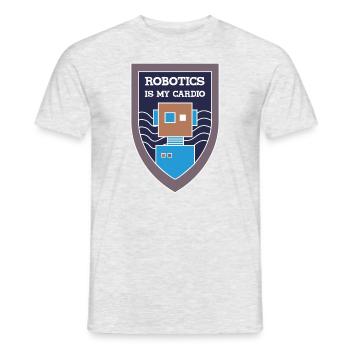 Robotik als Cardio Ironic Spruch Ingenieur Robots - Männer T-Shirt - Grau meliert - Vorne - AI Model Male 178 dark (178cm)