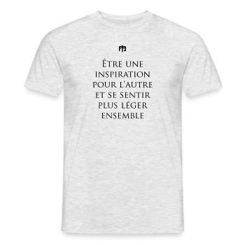 leger - T-shirt homme - gris chiné - Devant - AI Model Male 178 dark (178cm)